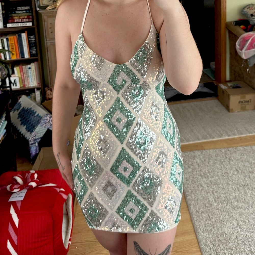 American Threads sequin dress, size M but can fit small